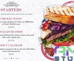 Заказать видеоролик для рекламы кафе или ресторана. Видеоменю. (FOOD_43)