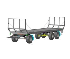 Прицеп тракторный сельскохозяйственный - рулоновоз  (3-х осный; на поворотном кругу) - 2