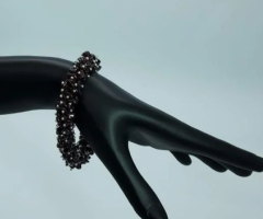 Набор ювелирный "Гранат в серебре". Казахстан - 2