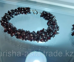 Набор ювелирный "Гранат в серебре". Казахстан - 3