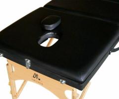 Массажный стол DFC NIRVANA, Relax Pro, деревянные ножки, цвет черный (Black) - 4