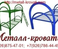 Практичные металлические кровати для номеров и строительных вагончиков - 3